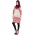 Womens kurta - Khadi with Red graphics print Womens kurta - Khadi with Red graphics print